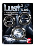 Erekční kroužky Lust 3 black