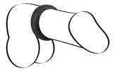Černý erekční kroužek 2,6 cm