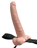 9-palcový strap-on návlek na penis s vibracemi