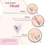 Ladyshape šablona na holení klínu - Heart