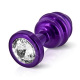 Anální kolík Diogol Ano Ribbed Purple 30 mm