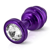 Anální kolík Diogol Ano Ribbed Purple 35 mm